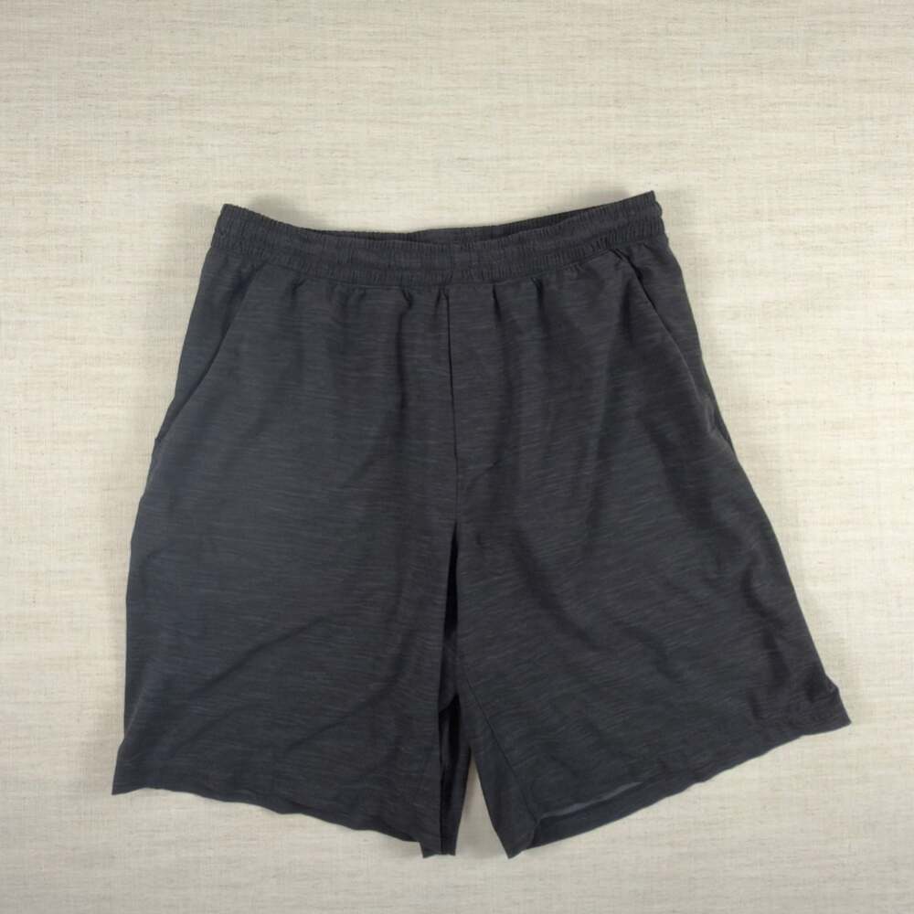 Lululemon Men's Peloton Medium Blue Heathered Pace Breaker Shorts Lined 9"